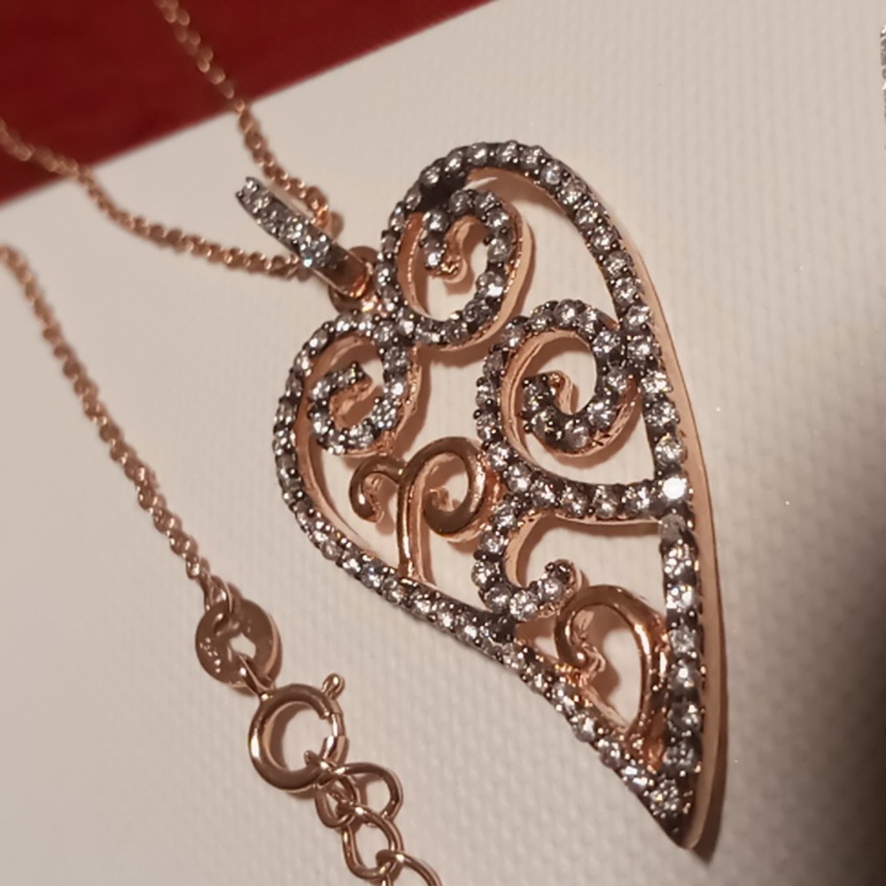 925 sterling silver in rose gold with - Picture 4 of 6